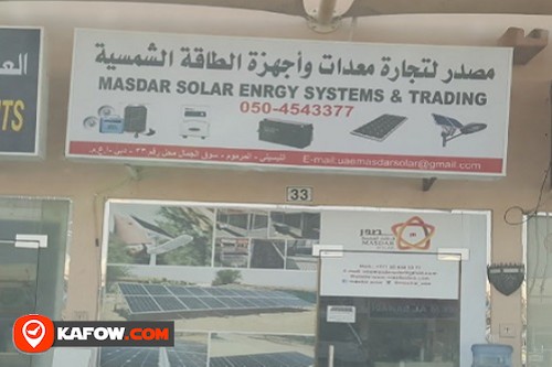 Masdar Solar Enrgy Systems & Trading